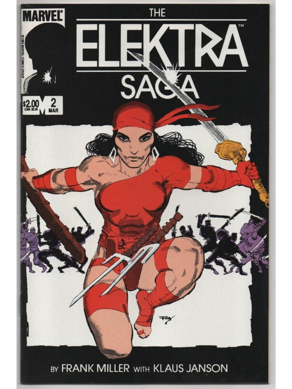 The Elektra Saga 2 Marvel Comics 1984 VF 8.0 Frank Miller Janson Daredevil